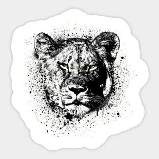 Lion Lioness Animal Wildlife Forest Nature Adventure Hunt Graphic Sticker